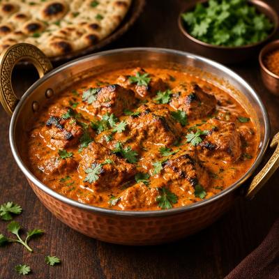 Agneau tikka massala — Gigot d'agneau mijoté dans une sauce massala riche