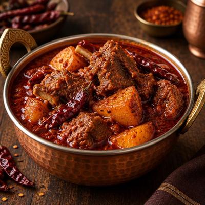 Agneau vindaloo — Agneau au curry relevé