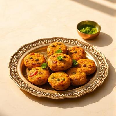 Aloo matar tikki — Galette de pommes de terre et petits pois