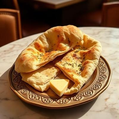 Cheese naan — Galette de blé au levain généreusement fourrée au fromage fondant