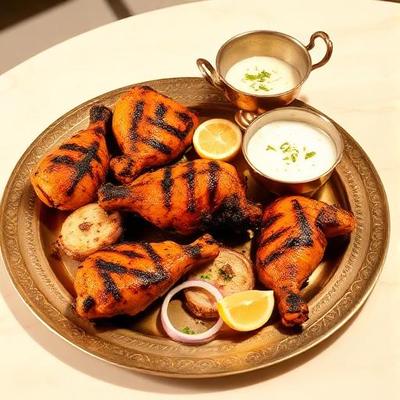 Chicken tandoori — Pilons de poulet marinés toute la nuit dans un yaourt aux épices