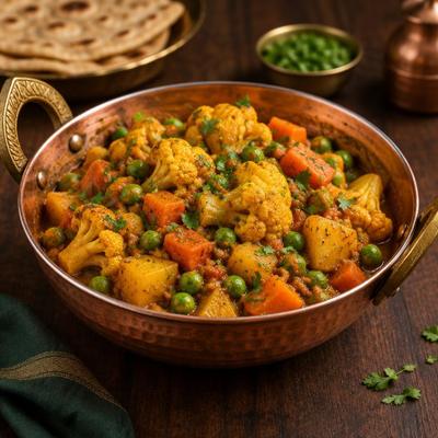 Mix sabji — Curry de légumes frais aux herbes
