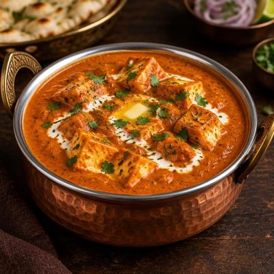 Paneer makhani — Dés de fromage indien maison dans une sauce crémeuse à la tomate et au beurre