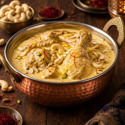 Poulet korma — Poulet mijoté dans une sauce crémeuse aux noix de cajou