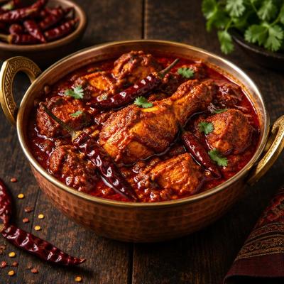 Poulet vindaloo — Poulet au curry relevé