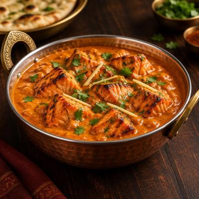 Saumon tikka massala — Filet de saumon mijoté dans une sauce massala riche