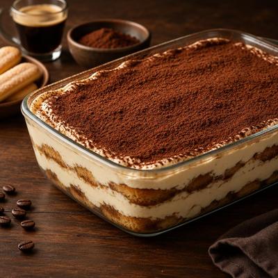 Tiramisu — Dessert traditionnel italien au mascarpone et café